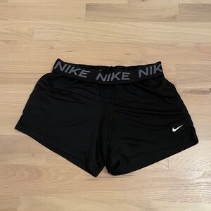 Nike Women's Dri-FIT Black/Gray Fold Over Shorts